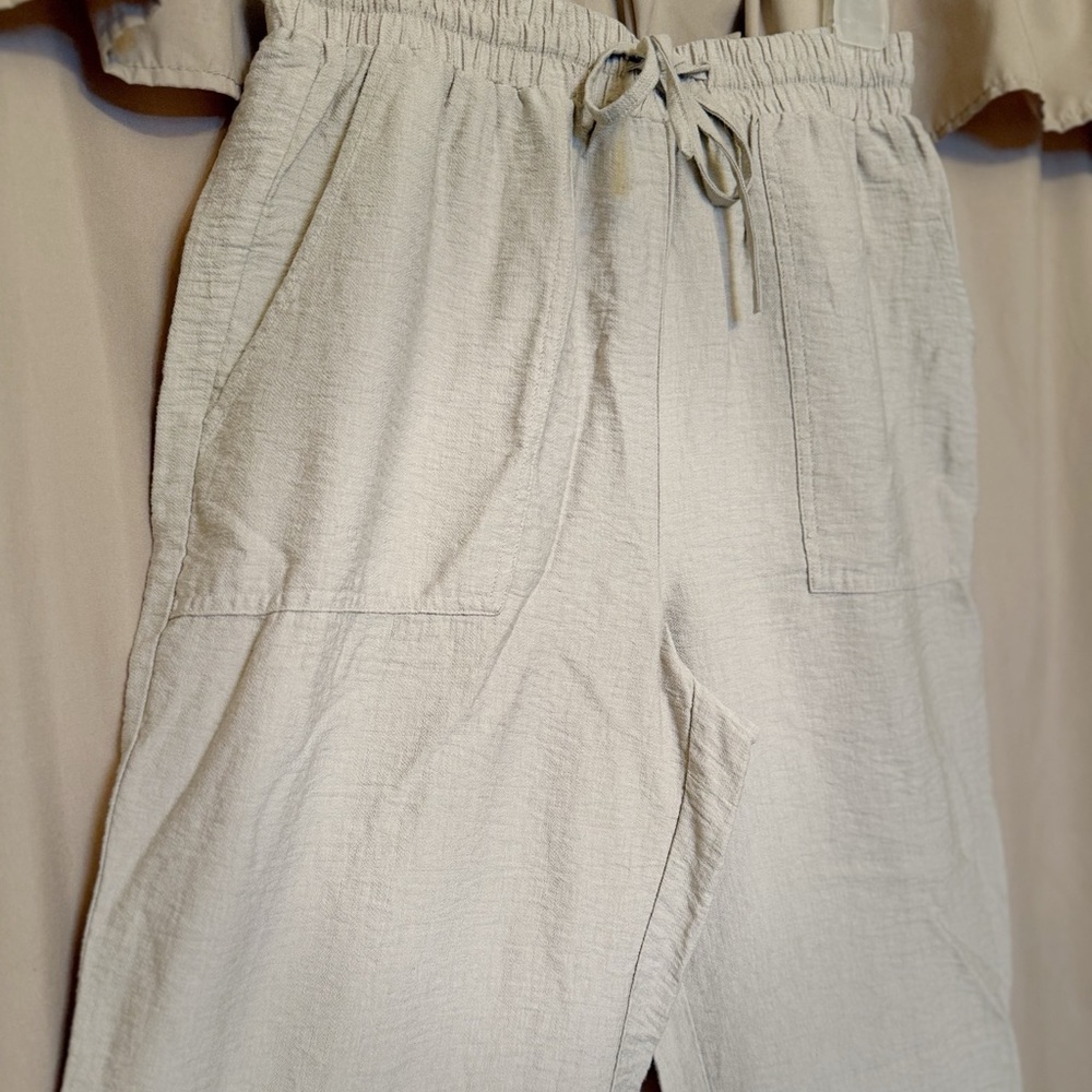 Light Gray Drawstring Pants